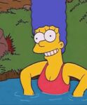  bikini_top breasts erect_nipples flashing_breasts gif marge_simpson the_simpsons 