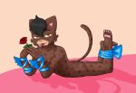 ass beans bitch black_hair boy brown_fur feet feet_bondage feet_tied feet_together feet_up hand_bondage hands_tied naked_male no_visible_genitalia nude oc original_character renato_atiq_carter_furry rope rope_bondage rose_(flower) seductive seductive_body seductive_eyes seductive_look seductive_mouth seductive_pose seductive_smile sexy sexy_body sexy_pose spots spotted_body spotted_fur tail tail_up tongue tongue_out yellow_eyes young