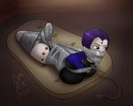 1girl bdsm bondage chained collared dc_comics female gagged hogtie hogtied older older_female rachel_roth raven_(dc) reika-kotomi solo tape_bondage tape_gagged teen_titans warner_brothers ych_commission young_adult young_adult_female young_adult_woman