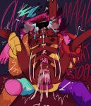  1girl 1girl ambiguous_gender big_penis blush blush canon_couple canonical_sex clitoris crying cum cum_in_pussy cum_inside cum_splatter drooling erection gangle_(the_amazing_digital_circus) grabbing head_back legs_spread legs_up long_penis moaning moaning_in_pleasure nipples no_balls non-human non-human_only nonbinary on_bed open_mouth penis penis_in_pussy pleasure rough_sex see-through semen semen_on_lower_body sweat tears the_amazing_digital_circus thrusting thrusting_into_pussy tounge_out veiny_penis zooble_(the_amazing_digital_circus) 