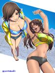  2_girls artist_name artist_signature artist_watermark asian asian_female asuka_kazama bandai_namco big_breasts big_breasts bikini breasts brown_hair brown_hair_female brunette brunette brunette-haired_female brunette_female brunette_only cleavage dark-skinned dark-skinned_female dark-skinned_female dark_skin dark_skinned deep_cleavage fighting_game kazama_asuka legs long_hair miary_zo namco namco_bandai short_hair short_shorts standing standing_up swimwear tekken tekken_5 tekken_5_dark_resurrection tekken_6 tekken_6_bloodline_rebellion tekken_7 tekken_8 tekken_revolution tekken_tag_tournament_2 thighs tomboy twitter very_long_hair video_game_character video_game_franchise video_games watermark yusa11subarukko 
