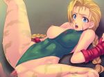 1boy 1girl areolae bare_shoulders blonde_hair blue_eyes blush braid breast_slip breasts cammy_white capcom censored erect_nipples fingerless_gloves gauntlets green_leotard highleg_leotard large_breasts legs leotard leotard_aside long_hair looking_away lying mosaic_censoring nipples on_back on_floor one_breast_out open_mouth penis pussy scar sex shaved skin_tight solo_focus spread_legs street_fighter tears thighs thong_leotard twin_braids vaginal yoko_juusuke