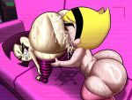 angry ass_eating ass_grab big_ass black_eyes blonde_hair closed_eyes doompypomp gaz_membrane high_res high_resolution invader_zim mandy_(billy_&amp;_mandy) nude purple_hair pussy_juice rimming saliva small_breasts socks sweat the_grim_adventures_of_billy_and_mandy thick_thighs