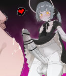 1boy 1futa @_@ after_sex bar_censor black_dress blue_hair blush bonnet borrowed_character censored clothes_lift colored_skin commission cum cum_in_ass cum_on_body cum_on_penis cyan_hair doll doll_girl doll_joints dress dress_lift erection futa_on_male futa_with_male futanari futanari_on_male gradient_background grey_hair heart high_res high_resolution highres huge_penis joints large_testicles lifting_own_clothes maid maid_apron maid_dress maid_headdress maid_outfit maid_uniform open_mouth original original_character penis pixiv_commission short_hair short_sleeves smile solo_focus spoken_heart steaming_body testicle testicles veins veins_on_cock veins_on_dick veins_on_penis veiny veiny_balls veiny_cock veiny_dick veiny_penis white_skin yellow_eyes