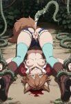 1girl ai_generated animal_ears cum medium_breasts partially_clothed pussy sex tentacle