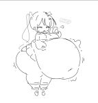 1girl ame-chan big_belly bloated_belly fat_ass gigantic_belly huge_belly needy_girl_overdose needy_streamer_overload