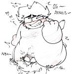 ball_sucking balls_deep biting_lip biting_own_lip blaehine choked choking_on_cock colorless crush danais_mcqueen drowned facesitting fat_man haruki_teshigawara heart messy_hair oc original original_characters penis_in_mouth plump sitting_on_face sitting_on_person sucking_penis sucking_testicles tear