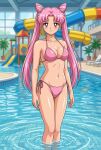  1girl adult_swim alluring bikini bishoujo_senshi_sailor_moon bishoujo_senshi_sailor_moon_r bishoujo_senshi_sailor_moon_r_the_movie bishoujo_senshi_sailor_moon_s bishoujo_senshi_sailor_moon_s_the_movie bishoujo_senshi_sailor_moon_supers bishoujo_senshi_sailor_moon_supers_the_movie chibi_usa dario magenta_eyes pink_hair swimming_pool toei_animation toonami viz_media water_park water_slide waterpark waterslide 