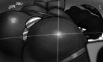  1boy 1femboy 2026 afro afro_puffs almost_nude ass ass_bigger_than_head ass_bigger_than_torso ass_focus ass_to_viewer balls balls_in_panties balls_under_clothes big_ass big_ass big_thighs black_hair bottom_heavy bottom_heavy_femboy bottomless bottomless_male bubble_ass bubble_butt child_bearing_hips christmas christmas_hat dark-skinned_femboy dark-skinned_male dark_background dark_skin digital_art digital_drawing_(artwork) digital_media digital_media_(artwork) fat_ass fat_butt femboy glittering_hair grin jayden_(fazzinart) large_ass large_butt large_hips looking_at_viewer massive_ass massive_butt massive_thighs monochrome nice_ass nice_body nsfw ribbons round_ass round_butt santa_hat seductive seductive_look seductive_smile simple_background smile smiling_at_viewer smug smug_smile wrapped wrapped_up 