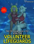 2girls anthro blender carol_holiday daemont92 daughter deltarune female lifeguard milf noelle_holiday reindeer swimsuit thick_thighs undertale_(series) underwater wide_hips