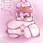 1boy 1girl annoyed annoyed_expression anus arms_up blaehine blush bondage fat_man hairy hairy_armpits hairy_male hands_up haruki_teshigawara little_penis looking_at_viewer male male_only nude nude oc original original_character penis plump red_hair sitting_on_floor small_penis solo_focus solo_male spanish_text spread_legs text tied tied_hands tied_up tusks