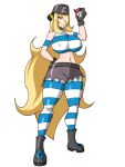 1girl 2026 big_breasts blonde blonde_hair breasts clothed clothed_female commission commissioner_upload cosplay cynthia cynthia_(pokemon) erect_nipples full_body game_freak hips huge_breasts inkrait_(artist) long_hair navel nintendo nipples pokeball pokemon smile standing team_aqua thick_thighs thighs white_background wide_hips 
