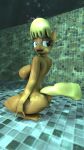  1girl 3d anthro ass big_breasts breasts daemont92 friendship_is_magic horse horse_tail looking_back ms._harshwhinny_(mlp) my_little_pony nipples nude orange_skin source_filmmaker tail underwater yellow_hair 