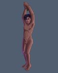 arms_up balls ballsack bitch boy brown_body brown_skin feet gay_male genitals hands_tied hands_up human human_male human_only male nude oc original original_character penis penis prostitute prostitution renato_atiq_carter skinny yaoi yellow_eyes