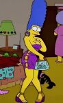  breasts erect_nipples gif marge_simpson pubic_hair pussy the_simpsons thighs undressing 