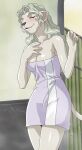 1girl alien anthro bathroom canine closed_eyes elma_(tenchi_muyo!) enhanced erma feline green_hair hair long_hair ryoko_balta smile tenchi_muyo! tenchi_muyo!_gxp towel wau
