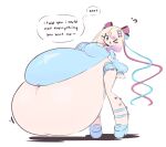 1girl big_belly bloated_belly fat_ass gigantic_belly huge_belly