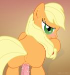 anus applejack blonde_hair equine female friendship_is_magic green_eyes hair horse my_little_pony penis pony syoee_b