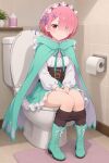  poop ram_(re:zero) re:zero_kara_hajimeru_isekai_seikatsu scat toilet 