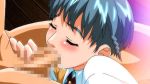  animated animated_gif blue_hair blush censored erection erogos fellatio gif handjob love_fetish oral penis reverse_trap saliva sasamiya_kaoru school_uniform schoolgirl short_hair 