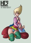 breasts_out_of_clothes cartoon_network hotdesigns2 kneel princess_ilana_(sym-bionic_titan) rainbow_clothing sym-bionic_titan