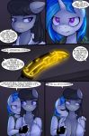  2girls anthro blue_hair comic cute dildo female friendship_is_magic furry lesbian lighting long_hair my_little_pony octavia ponideathmarch sex_toy short_hair vinyl_scratch yuri 