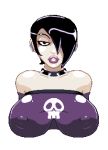  animated bouncing_breasts breasts carrie_roseburg casetermk erect_nipples gif goth gothic huge_breasts monster_madness upper_body 