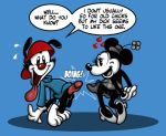 animaniacs cartoon crossover disney ekuhvielle fanart minnie_mouse wakko_warner