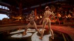 2girls alluring big_ass big_breasts brazilian dark-skinned_female dreadlocks eye_contact howard_estate human human_only katarina_alves latina master_raven namco ninja standing tekken tekken_7