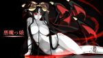 1366x768 1girl bat_wings black_hair breasts breasts_apart demon_girl demon_wings horns huge_breasts original pale_skin psychedelic_g2 psychedelic_g2_(artist) red_eyes shiki_(psychedelic_g2) solo succubus translation_request wallpaper white_skin wings