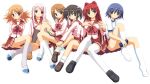  6+girls black_hair blue_eyes blue_hair brown_eyes brown_hair folded_ponytail footwear gym_uniform hentai kneehighs komaki_manaka kousaka_tamaki legs long_hair lucy_maria_misora multiple_girls orange_hair panties panties_around_leg pink_hair pleated_skirt purple_eyes red_hair sasamori_karin school_uniform serafuku shoes short_hair skirt socks thighhighs to_heart_2 tonami_yuma twintails underwear white_legwear yuzuhara_konomi zettai_ryouiki 