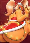 1girl 2024 3d activision anthro ass bandicoot bare_shoulders big_ass blonde_hair bottom_heavy bubble_butt christmas christmas_clothing christmas_lights christmas_outfit clothed clothing coco_bandicoot countershade_face countershading crash_(series) crash_bandicoot_(series) dat_ass digital_drawing_(artwork) digital_media_(artwork) ear_piercing eyewear eyewear_on_head furry furry_female goggles goggles_on_head green_eyes hair holidays lights looking_at_viewer looking_back looking_back_at_viewer mammal marsupial multicolored_body multicolored_skin no_panties orange_body orange_skin piercing ponytail rear_view sala3d sexy sexy_ass sexy_body solo_focus tan_countershading tan_skin thick thick_thighs thighs tied_hair two_tone_body two_tone_skin