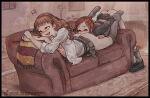 2_girls ass breasts female_only ginny_weasley harry_potter hermione_granger licking pr1ncessofpower