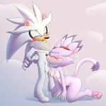 apinkgrape blaze_the_cat deepthroat fellatio oral silver_the_hedgehog sonic_the_hedgehog_(series)