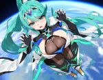 1girl ai_generated curvy curvy_female green_eyes green_hair long_hair pneuma_(xenoblade) xenoblade_(series) xenoblade_chronicles_2