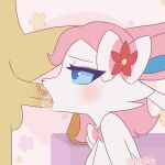 1girl female fox furry gif ssnejikk sylveon