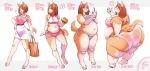 1girl big_belly big_breasts dog fat fat_belly food furry original plump spellsx