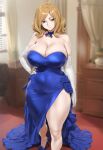 ai_generated blonde_hair blue_dress code_geass milly_ashford