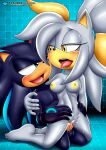 1boy 1girl absurd_res anthro balls barefoot bbmbbf blush breasts cum cum_dripping cum_in_pussy cum_inside cyan_eyes dark_blue_fur diamond_level drooling eulipotyphlan grey_fur grey_hair hairband hands_on_hips hedgehog high_res highlights looking_at_partner male/female mobius_unleashed multicolored_hair navel nipples nude open_mouth original_character palcomix penis penis_in_pussy pietro's_secret_club pussy reverse_cowgirl_position saliva sex sonic_oc sonic_the_hedgehog_(series) tongue tongue_out vaginal_penetration vaginal_sex venus_the_hedgehog yellow_eyes yellow_nipples