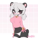 1girl big_breasts female furry gif panda ssnejikk