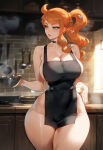 1girl ai_generated curvy curvy_female nude orange_hair pokemon pokemon_ss sonia_(pokemon)