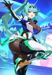 1girl ai_generated curvy curvy_female green_eyes green_hair long_hair pneuma_(xenoblade) xenoblade_(series) xenoblade_chronicles_2