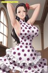 ai_generated black_hair earrings flower_in_hair foxxx_ai one_piece stable_diffusion viola viola_(one_piece)