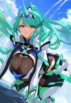 1girl ai_generated curvy curvy_female green_eyes green_hair long_hair pneuma_(xenoblade) xenoblade_(series) xenoblade_chronicles_2