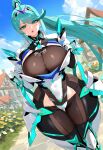 1girl ai_generated curvy curvy_female green_eyes green_hair long_hair pneuma_(xenoblade) xenoblade_(series) xenoblade_chronicles_2