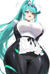 1girl ai_generated curvy curvy_female green_eyes green_hair long_hair pneuma_(xenoblade) xenoblade_(series) xenoblade_chronicles_2