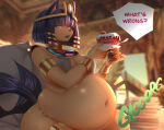 1girl ankha anthro anthrofemale bbw bellyinflation bigbelly bigbellygirl bloatedbelly boobsbreasts cat chubbybelly curvy digestion fat female furry furryanthro furryfemale gainingweight inflationbelly spellsx stuffedbelly thickthighs weightgain