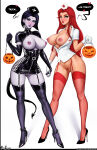 2girls aroma_sensei big_breasts bottomless breasts_out breasts_out_of_clothes bush bushy_pubes cosplay dc_comics dominatrix english_text fanart female female_only fishnet_legwear fishnet_stockings fishnets girl_on_girl gloves halloween high_heels holidays koriand'r latex latex_clothing latex_gloves latex_stockings multiple_girls nipple_piercing no_panties nude nurse nurse_clothing nurse_uniform older older_female piercing piercings pubic_hair pussy pussy_hair rachel_roth raven_(dc) shiny_clothes slutty_clothing starfire stockings teen_titans text warner_brothers young_adult young_adult_female young_adult_woman