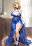 ai_generated blonde_hair blue_dress code_geass milly_ashford