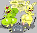 2boys anthro anthro_only ass ass_focus ass_jiggle ass_shake big_ass bubble_ass bubble_butt buckteeth bunny bunny_ears bunny_tail butt_crack butt_focus butt_jiggle candy candy_apple color colored cuddles_(htf) dancing duo edit english_text fat_ass fat_butt fauxtellno1 fauxtellno1_(artist) femboy flat_colors furry furry_male furry_only grin happy_tree_friends high_res high_resolution huge_ass jiggle jiggling_ass lagomorph lazy_eye leporid lollipop looking_at_viewer looking_back lyrics male male_only mondo_media musical_note naked_male nude nude_male nutty_(htf) open_mouth open_smile presenting presenting_ass presenting_hindquarters rabbit rabbit_ears rabbit_tail radio rear_view rodent round_ass round_butt sciurid shaded shaking_ass shaking_butt shoes shoes_only shortstack shortstack_male showing_ass showing_off_ass slippers smile smiling_at_viewer squirrel squirrel_ears squirrel_tail standing teapot_(body_type) text thick thick_ass thick_thighs thighs tree_squirrel twerk twerking twerkoff wink winking winking_at_viewer